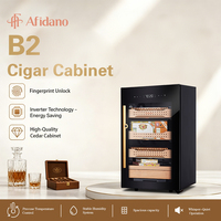 Humidor à cigares électrique, capacité 850, 4 tiroirs en cèdre espagnol, contrôle numérique de la température et de l'humidité, porte en verre