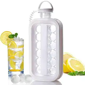 Vòng Tròn Ice Ball Maker Chai Khuôn Vòng Máy Tùy Chỉnh 2 Trong 1 Xách Tay Ice Cube Khuôn Ấm Nước Đá Khay Khuôn Cho Whiskey