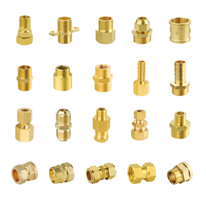 Fitting Pipa Kuningan NPT 1/2 inci Berkualitas Tinggi, Konektor Kuningan Tekanan Tinggi, Dapat Disesuaikan untuk Perpipaan & Pasokan Air - Product Image 1