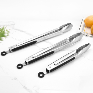 Pinces de cuisine en acier inoxydable avec poignée en silicone de 9/12/14/16 pouces, pinces <span class=keywords><strong>à</strong></span> <span class=keywords><strong>salade</strong></span>, pinces <span class=keywords><strong>à</strong></span> barbecue, ustensiles de cuisine - Product Image 1