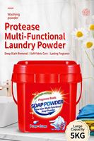 Lessive en poudre haute mousse 5kg, poudre de savon multifonctionnelle, billes parfumées, nettoyage en profondeur, détachant pour lavage à la main