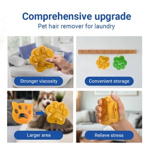 Nouvelle conception de laveuse de poils d'animaux réutilisable pour machine à laver, pour poils de chien et peluches - Product Image 2