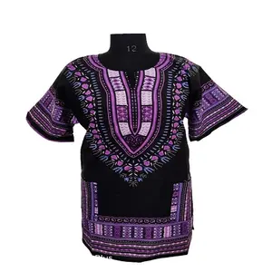 Gaun Blus Katun Kaus Dashiki Afrika Populer Grosir