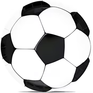 Wholesale 9 Inch Sports-Themed Round Paper <b>Plates</b> CMYK Printed Soccer High Quality Modern Style Hot Selling - Product Image 3