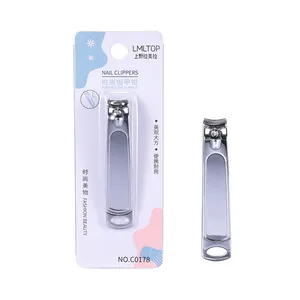 LMLTOP Round Head Toe Nail Clipper Cortador Com Polimento Arquivo Custom Logo Aço Inoxidável Nail Clipper Com Catcher C0178