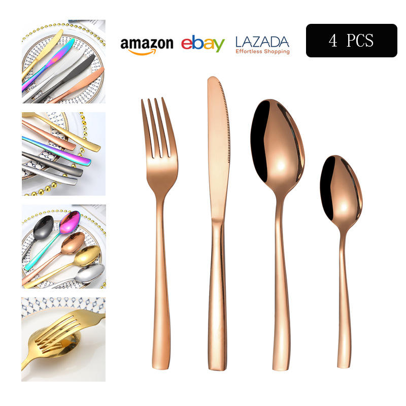 ชุดสี่ชิ้นสีสันสดใส (บรรจุในถุง OPP แบบขายส่ง)