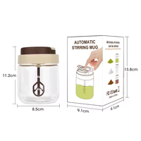 Tasse de voyage électrique à agitation automatique 300ml pour café, matcha, chocolat en poudre de cacao avec agitation automatique.