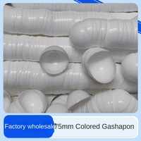Capsules en plastique transparentes de 100 mm, 10 cm, 75 mm, couleur macaron, creuses, ouvrables, pour distributeur automatique