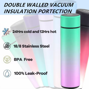 Smart Travel LED Temperature Display Vacuum Flask Thermos New Design Hot/Cold <strong>Thermal</strong> Beverages Coffee Cup <strong>Teapot</strong> for On-The-Go - Product Image 3