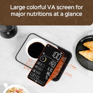 스마트 뉴트리션 11lb 스테인리스 스틸 & ABS 전자 주방 저울 AI 음성 자동 정확한 무게 측정 배터리 구동 - Product Image 3