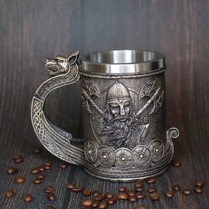 Ottalent Noric Viking Ship Draon <span class=keywords><strong>Drakkar</strong></span>, Taza de Cerveza Resistente a Golpes, Revestimiento de Acero Inoxidable, Color Bronce, Taza de Café Coleccionable de Guerrero - Product Image 6
