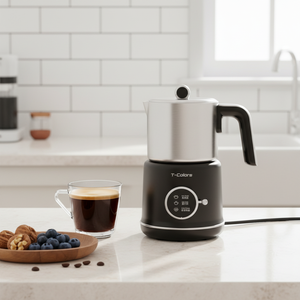 <span class=keywords><strong>Mousseur</strong></span> <span class=keywords><strong>à</strong></span> <span class=keywords><strong>lait</strong></span> électrique entièrement automatique pour café chaud et froid <span class=keywords><strong>à</strong></span> domicile, avec fonction de chauffage et de mélange pour latte art - Product Image 5