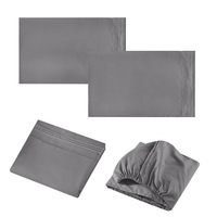 Parure de lit 4 pièces en polyester pour lit Queen Size et King Size – Draps de lit en gros