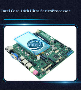 Carte mère Mini ITX intégrée pour processeur Intel Core Ultra de 14e génération, DDR5 double canal 96 Go, <span class=keywords><strong>8</strong></span> USB, <span class=keywords><strong>2x</strong></span> LAN, prise en charge M.<span class=keywords><strong>2</strong></span>, Linux - Product Image 2