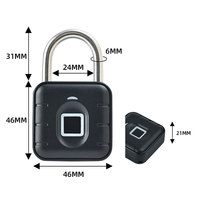 Tuya Locks Usine de cadenas à empreintes digitales intelligent Serrure à bagages étanche IP67 de haute qualité