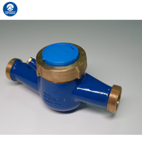 Brass Type Multi Jet Externally Adjustable Mechanical Water Meter External Adjustable Horizontal Cold Wet Water Separation