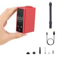Pompe à vélo Mini pompe à air électrique portable 150PSI gonfleur de pneu voiture vélo moto pompe à vélo avec écran LCD type-c