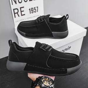 Zapatillas de Skateboard con Plataforma y Cordones Transpirables para Hombre, Nueva Tendencia Deportiva de Moda 2025, Primavera, Negras, Antideslizantes, Casuales - Product Image 2