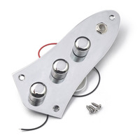 Plaque de protection de circuit pour guitare basse électrique, en métal, avec bouton de volume triangulaire en fer