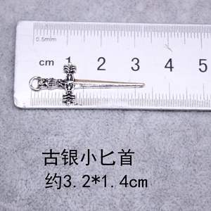 2025 HotsaleDIY Vintage joyería Cruz Mini espada colgante Material natación negro hueco Cruz colgante llama pendientes Accesorios - Product Image 6