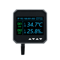 Servidor web remoto RJ45 Puerto RS485 de temperatura y humedad sensor de modbus mqtt tcp, udp PoE industrial temperatura humi monitor