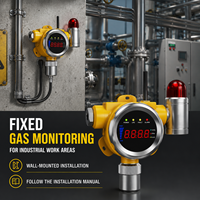 Détecteur de fuite de gaz GPL industriel et commercial fixe, capteur catalytique de combustion CH4 LEL, alarme sonore et visuelle en métal