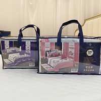 Siap Kirim Set Sprei Kasur King Size 13 Potong dengan Motif Cetak dan Gorden Senada Drap Et Rideaux Pour Maison