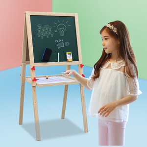 专业画板木制画架双面站立儿童黑板个性化儿童学习板 - Product Image 6