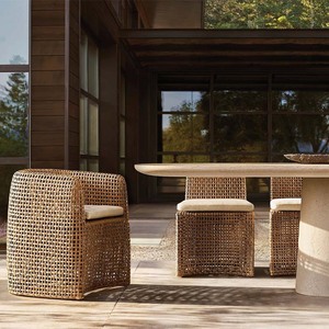 Ensemble de table à manger d'extérieur en teck de style moderne pour jardin, patio, école, villa, entrée - Comprend des chaises de salle à manger pour entrepôt, hôtel - Product Image 2