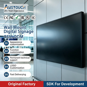 AWSTOUCH Display Touch Screen All-in-One <span class=keywords><strong>da</strong></span> 32/43/50 Pollici Montabile <span class=keywords><strong>a</strong></span> <span class=keywords><strong>Parete</strong></span>, Lettore Pubblicitario HD Verticale/Orizzontale con Pannello Touch <span class=keywords><strong>LED</strong></span> - Product Image 3