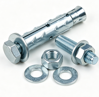 Cheville à tête hexagonale en acier au carbone zingué brillant M8 pour béton et cloisons sèches, capacité 25-150 lbs, OEM