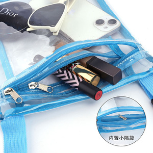 Sac à bandoulière transparent en PVC <span class=keywords><strong>pas</strong></span> <span class=keywords><strong>cher</strong></span> pour événements sportifs unisexes – Sac à main étanche pour le transport en bandoulière - Product Image 6