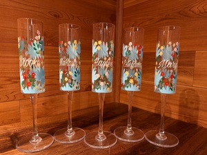 Coffret cadeau d'entreprise Flûte <span class=keywords><strong>à</strong></span> champagne personnalisée peinte <span class=keywords><strong>à</strong></span> la main avec motif floral, cadeau de mariage personnalisé pour les demoiselles d'honneur - Product Image 5