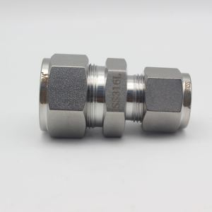 SS Union de tube d'extrémité droite haute réduction égale 2 raccords de tube de presse à virole Raccords de tube de A-LOK CPI Écrou de bague de coupe d'<span class=keywords><strong>olive</strong></span> - Product Image 4