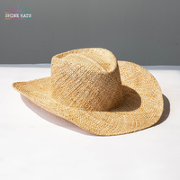 Shinehats Sombrero de Paja de Ala Enrollada, Sombrero de Paja de Ala Ancha, Vaquero Panamá, Venta Al por Mayor