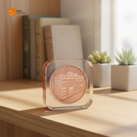 Artesanías de Poliresina Personalizadas de Alta Gama con Placa de Logotipo Integrada para Decoración de Negocios, Hogar, Escuela y Gobierno, Artesanías OEM