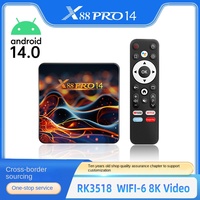 TV BOX X88 PRO14 Android 14.0 Set-Top Box Reproductor de Red 8K con Wi-Fi/Juegos