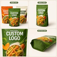 Sachet Doypack Personnalisé Imprimé pour Légumes, Refermable avec Fermeture Éclair, pour Emballage de Légumes Croustillants, Sac Stratifié Brillant