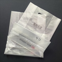 Sacs personnalisés avec logo réutilisables en LDPE/HDPE PE, poignée découpée, fond carré, couleur personnalisée, pour expédition, livraison de repas à emporter, restaurant