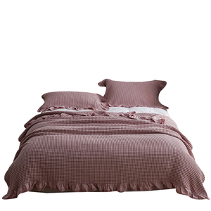 Manta de Algodón 100% con Diseño de Encaje, Suave y sin Pelusas, para Sofá, Viajes, Cama, Cualquier Habitación, Muy Cálida - Product Image 1