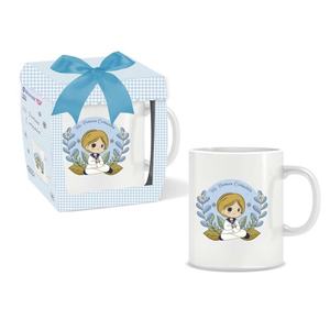 Tasse à Communion pour Garçons, Mug en Céramique à Sublimation Motif Dessin Animé, Lot de 2 avec Sac et Boîte Cadeau, Sérigraphié - Product Image 1