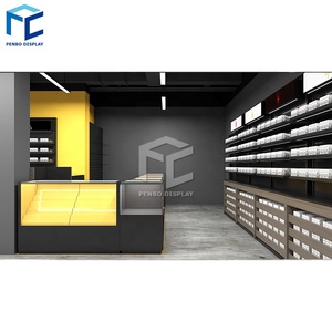 Vitrine à tabac en bois <span class=keywords><strong>sur</strong></span> <span class=keywords><strong>mesure</strong></span> éclairage Led personnalisé mobilier de magasin de cigares vente en gros conception de magasin de cigares fumés - Product Image 5
