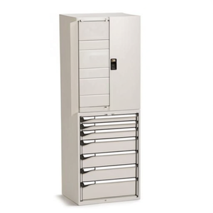 Fami Master Key Comfort <b>Drawer</b> Cabinet 7 <b>Drawers</b> 714x598x2000 Mm Grayish White Ral9002 <b>Tool</b> Storage - Product Image 2