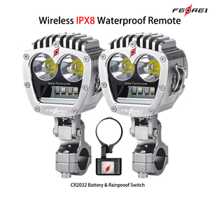 Schnelle Lieferung Ferei <span class=keywords><strong>MT10</strong></span> Pro Professionelles Motorrad-Frontlicht LED 12000 Lumen 3 Linsen 125W IPX8 Wasserdicht Ultra-Lange Reichweite Fernbedienung - Product Image 4