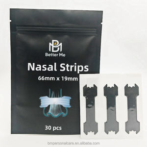 Bandes nasales pour le soulagement du ronflement, la respiration et le sport (30 bandes) Noir 60x22mm Tissu non tissé Certifié ISO - Product Image 6