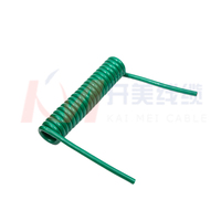 Cable Plano Espiral para Camiones y Remolques KMcable TC-011 de 7 Núcleos, Cobre Libre de Oxígeno, PVC/PE, Verde, 450-750V