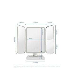 Miroir de maquillage pliable avec lumière LED personnalisée, grossissement 1X/2X/3X, miroir de maquillage rechargeable, miroir de vanité - Product Image 6