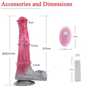 Vibrador de empuje, Dildo monstruoso con forma de caballo de fantasía, Dildos de caballo con ventosa, Juguetes anales gruesos, Juguetes sexuales para adultos para mujeres y hombres - Product Image 1
