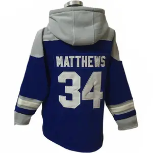 Hoodie Pullover hoki Toronto, daur ulang 34 Matthew 91 TAVARES 16 MARNER 29 nylinder Pullover berat