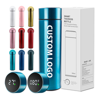 Thermos intelligent numérique en acier inoxydable de 500 ml avec affichage de la température LED, gourde isotherme avec infuseur à thé